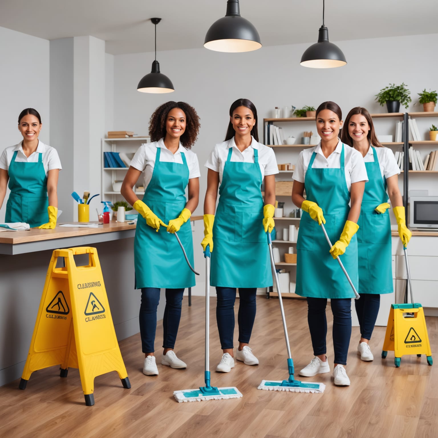 Cleaning team